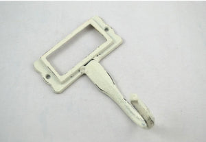 Cast Iron "User Name" Wall Hook (3 Colors)