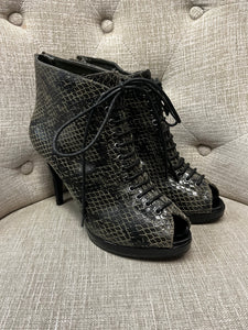 Leather Snakeskin ‘High Heel Power’ Heels (Size 8)