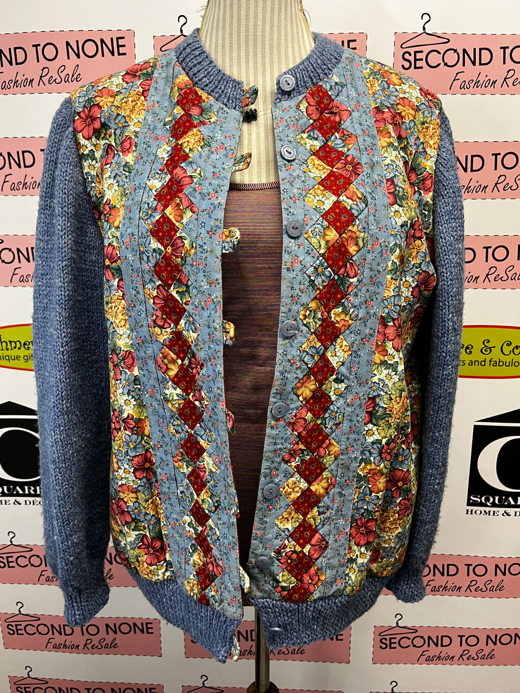 Handmade Quilted Sweater/Jacket (Size S/M)