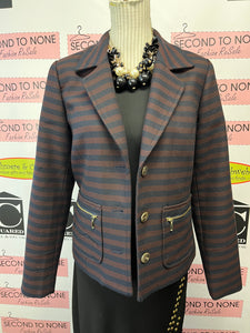 Isaac Mizrahi Striped Jacket (Size 10)
