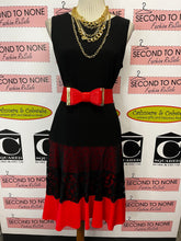 Load image into Gallery viewer, Joseph Ribkoff Red &amp; Black Cocktail Dress (Size 10)
