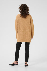 Toasted Coconut Wool Blend Long Cardigan