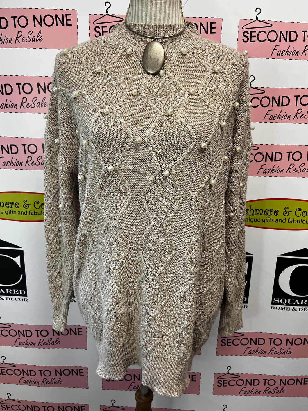 Pearl Knit Sweater (Size L)