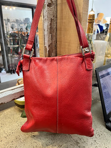 Arcadia Red Leather Crossbody Bag