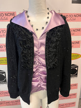 Load image into Gallery viewer, Sequin Zipper-Front Bomber Style Jacket (Size Large)
