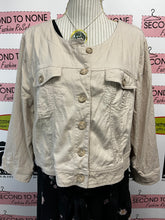 Charger l'image dans la galerie, Torrid Cropped Linen Blend Jacket (Size 2X/Torrid 2)
