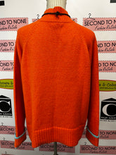 Load image into Gallery viewer, Orange &amp; Teal Contrasting Knit Sweater (Size L)
