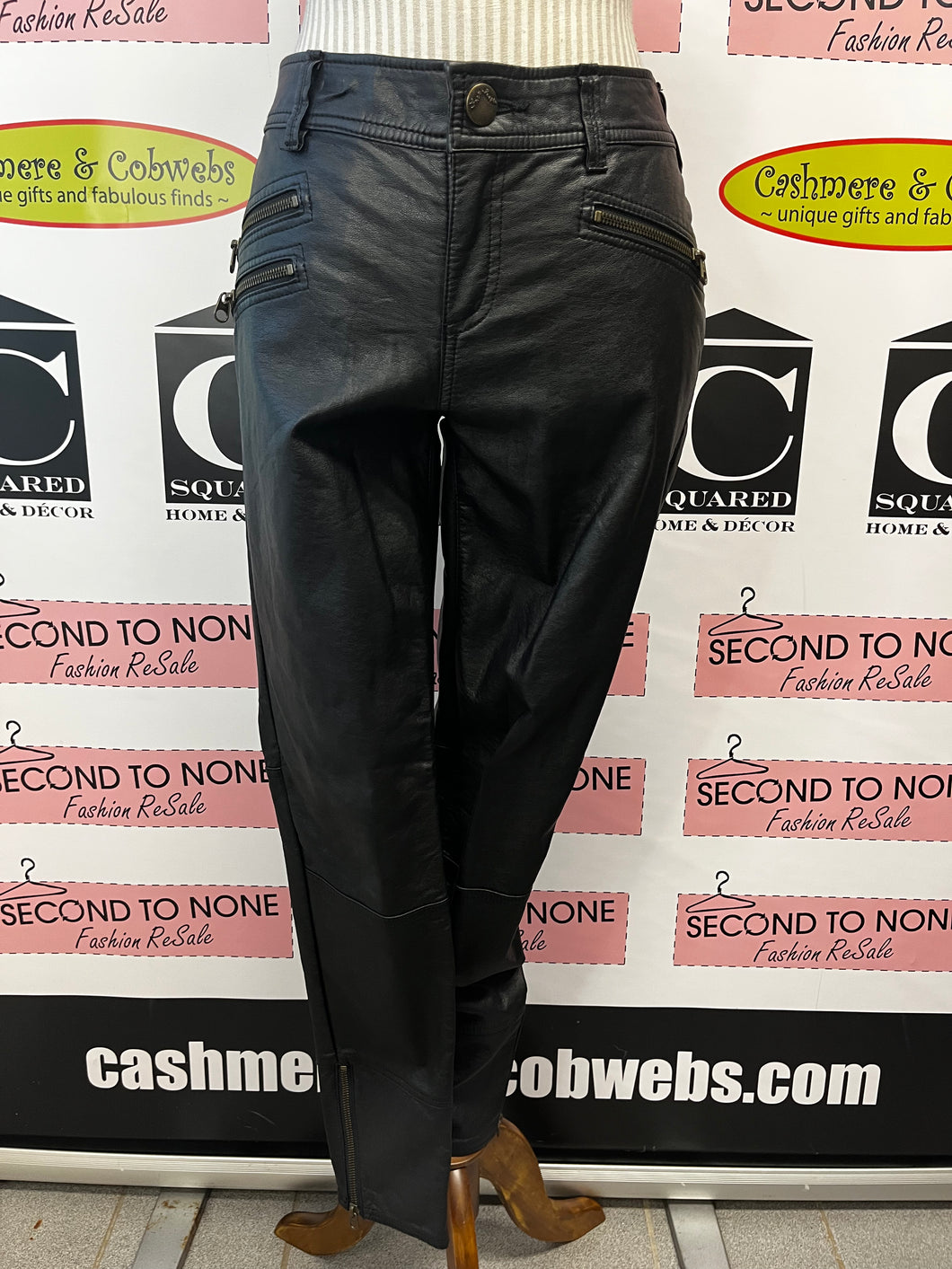 Free People Faux Leather Pants (Size 6)