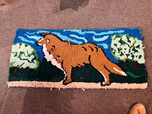 Authentic Primitive Rug Hooking Door Mat