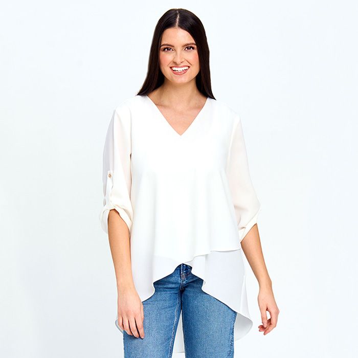 Red Coral Asymmetric Top (Only 1 S Left!)