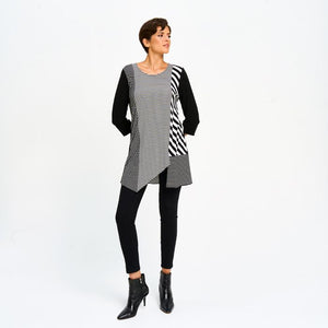 Red Coral Mixed Stripe Tunic Top (Re-Stocked!)