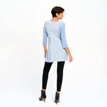 Load image into Gallery viewer, Red Coral Mixed-Stripe Tunic Top
