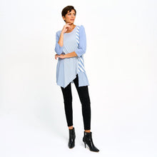 Load image into Gallery viewer, Red Coral Mixed-Stripe Tunic Top
