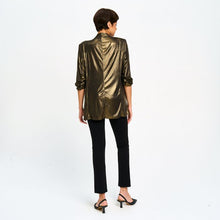 Load image into Gallery viewer, Red Coral Gold Shimmer Blazer
