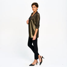 Load image into Gallery viewer, Red Coral Gold Shimmer Blazer
