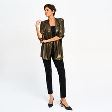 Load image into Gallery viewer, Red Coral Gold Shimmer Blazer
