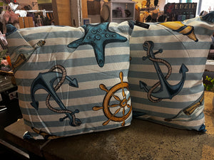 Nautical Whimsical Pillow (Only 1 Left!)