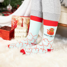 Load image into Gallery viewer, Meowy Christmas Socks
