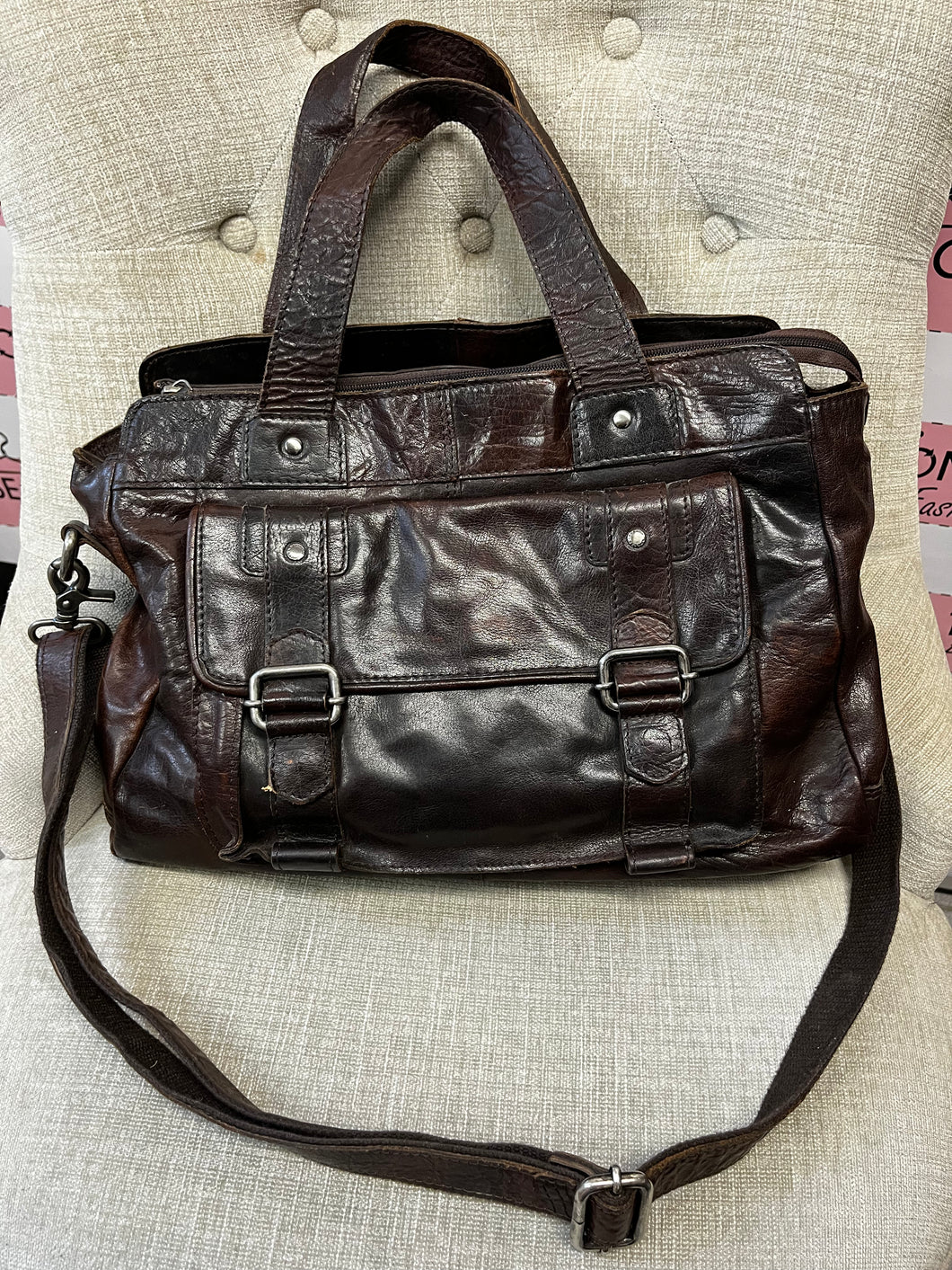 Spikes & Sparrows Leather Shoulder Bag