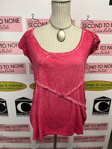 DKNY Pink Cotton Tee (Size L)