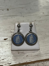 Load image into Gallery viewer, Vintage Wedgewood Blue Cameo Earrings
