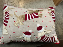 Load image into Gallery viewer, Doggy In Sweater Christmas Pillow
