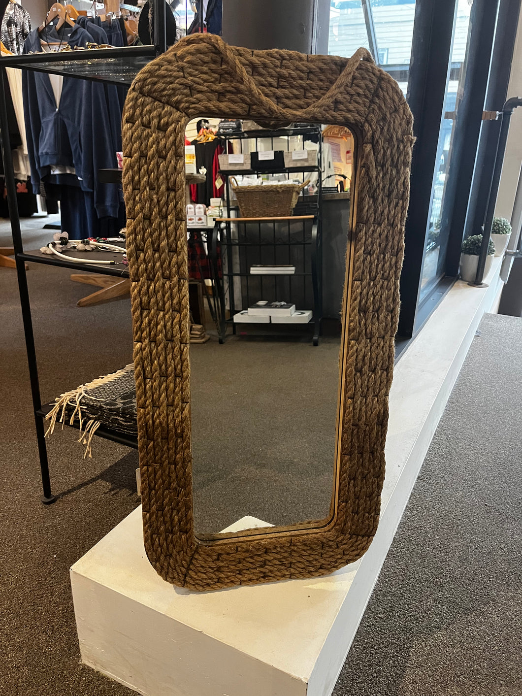 Jute Framed Mirror