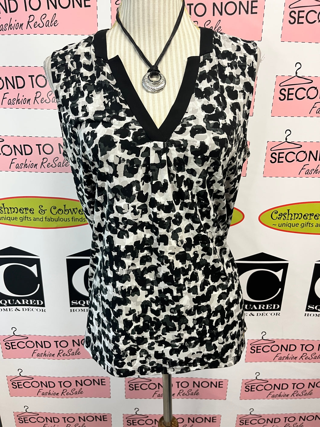 Ellen Tracy Animal Print Tank (Size M)