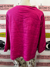 Charger l'image dans la galerie, Isaac Mizrahi 100% Hot Pink Linen Top (Size L)
