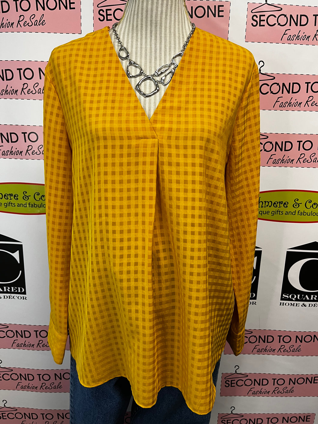 Banana Republic Check Blouse (Size L)