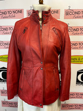 Load image into Gallery viewer, Danier Red Leather Jacket (Size S)
