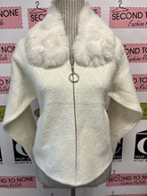 Load image into Gallery viewer, Faux Fur-Collar Zipper Front Cardigan (2 Colors)
