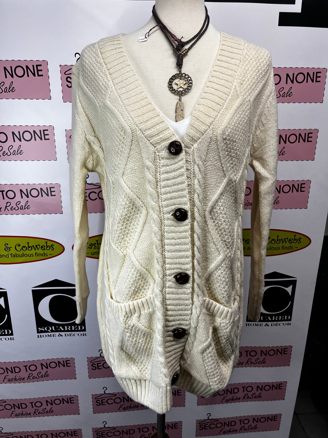 Fisherman Knit-Style Cardigan (2 Colours)