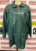 Load image into Gallery viewer, Vintage Green Lambskin Leather Jacket (Size 9)
