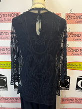 Load image into Gallery viewer, Navy Lace Cardigan (Size S)
