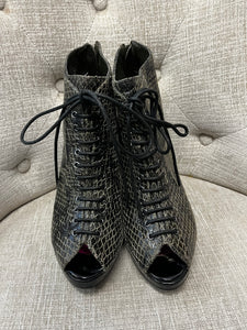 Leather Snakeskin ‘High Heel Power’ Heels (Size 8)