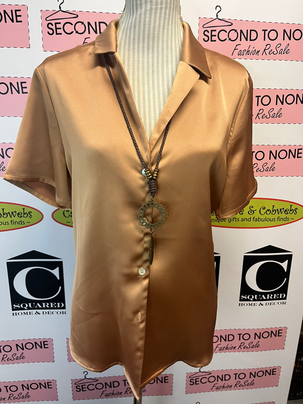 Rachel Zoe Satin Top (Size XL)