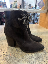 Load image into Gallery viewer, Brown Suede &amp; Leather Heeled Booties (Size 6.5)
