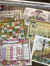 Load image into Gallery viewer, Vintage &quot;Springprint&quot; Paper Whimsical Placemats (57 Total)
