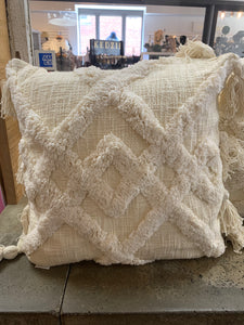 Slub Yarn Pom Pom Pillow (Only 1 Left!)