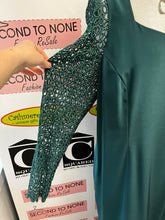 Charger l'image dans la galerie, Forest Green Embroidered Lace Sleeve Dress (Size L/XL)
