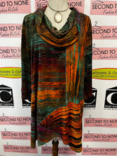 Load image into Gallery viewer, Red Coral Cowl Neck Tunic (Size XXL)
