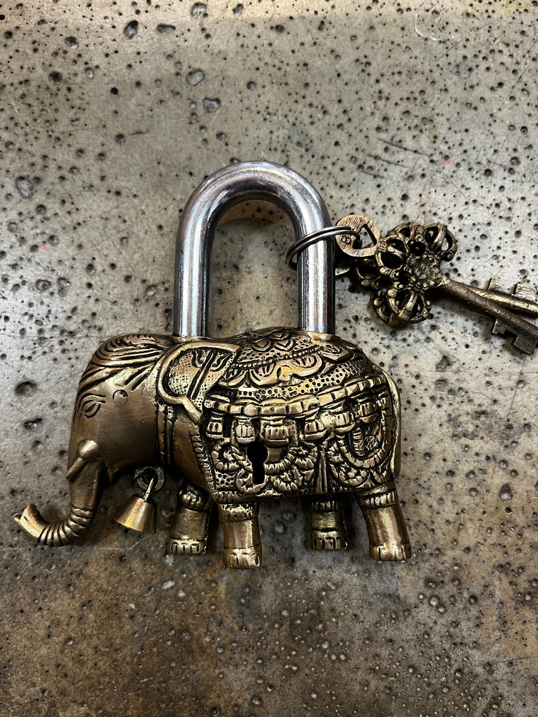 Brass Elephant Lock & Keys (Re-Stocked!)