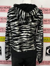 Load image into Gallery viewer, Candy Couture Metallic Zebra Print Hoodie (Size M)
