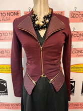 Cargar imagen en el visor de la galería, NWT Burgundy Moto Jacket (Size S)
