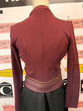 Cargar imagen en el visor de la galería, NWT Burgundy Moto Jacket (Size S)
