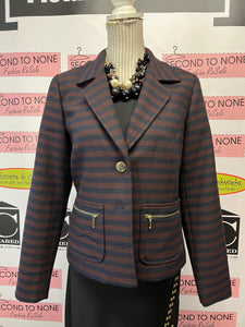 Isaac Mizrahi Striped Jacket (Size 10)