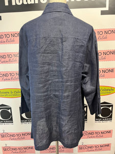 100% Linen Button-Front Tunic (Size 16)