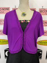 Load image into Gallery viewer, Danny &amp; Nicole Purple Shrug (Size 16)

