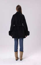 Load image into Gallery viewer, Belted Coat with Faux Fur Cuff (2 Colors)
